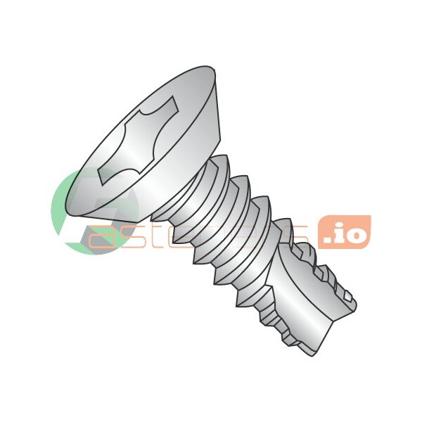 Newport Fasteners Thread Cutting Screw, #4 x 1/4 in, Stainless Steel Flat Head Phillips Drive, 5000 PK 260315 - main